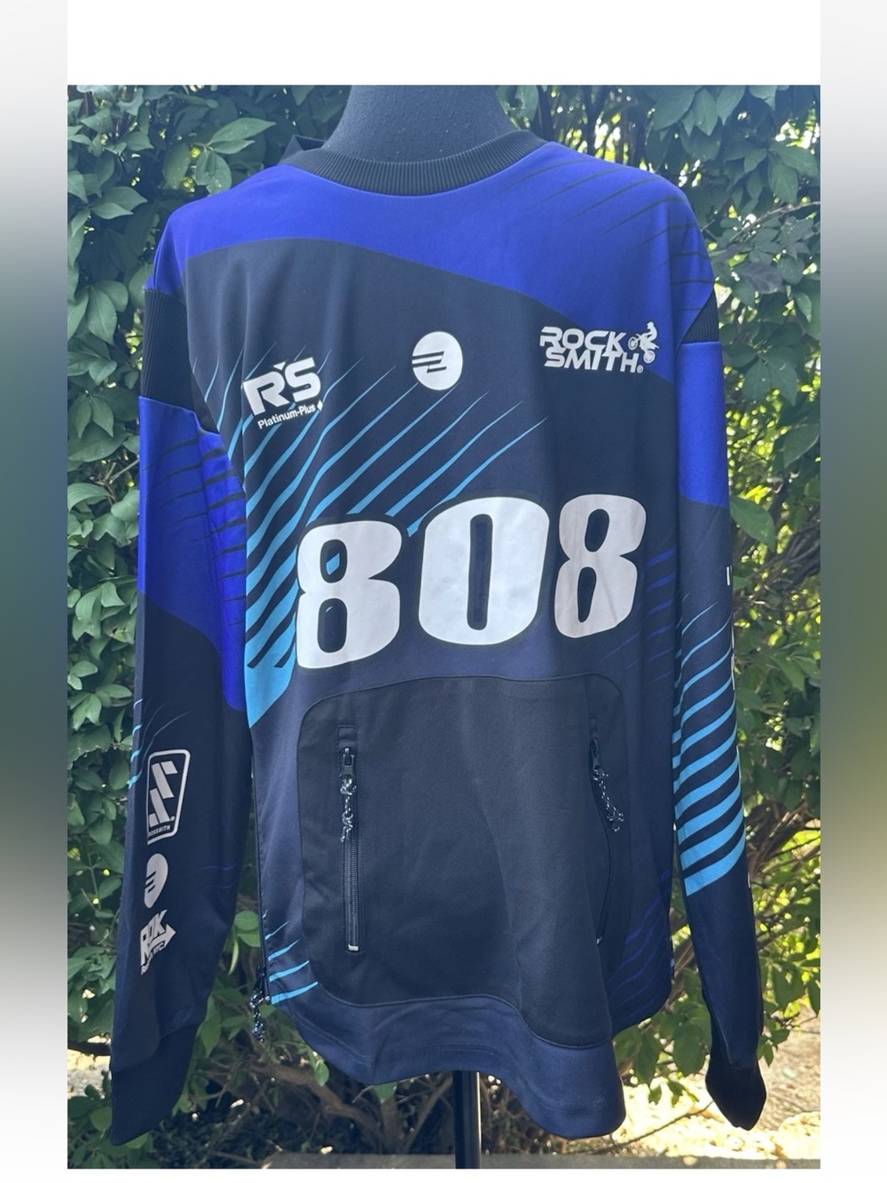 Rock Smith 808 Motor Cross Sweater Outfit Blue Black Size Large